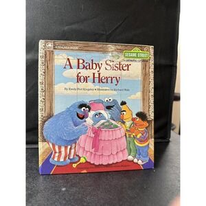 A Baby Sister for Herry Sesame Street Growing Up Book VTG 1984 GOLDEN Book 1980s